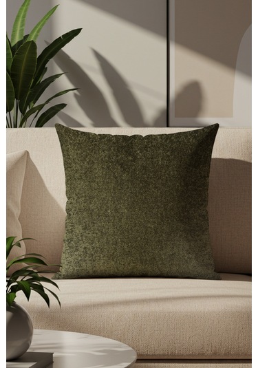 Sezyon Juno Desenli 45x45 Yeşil Kırlent Kılıfı Yeşil