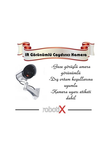 Robotix Gece Görüşlü Görünümlü Ir Caydırıcı Güvenlik Kamerası