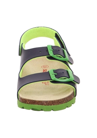 Superfit 0-600124 Erkek Çocuk Lacivert/Yeşil Mantar Sandalet Lacivert