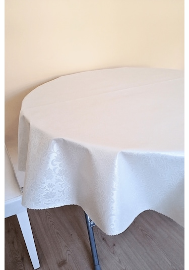 Altı Astarlı Yuvarlak Muşamba Masa Örtüsü -140 Cm Çap-elg17