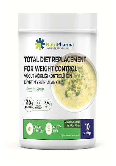 Whey Proteinli Diyet Sebze Çorbası Yüksek Proteinli Çorba Öğün Tozu, 600g Diğer