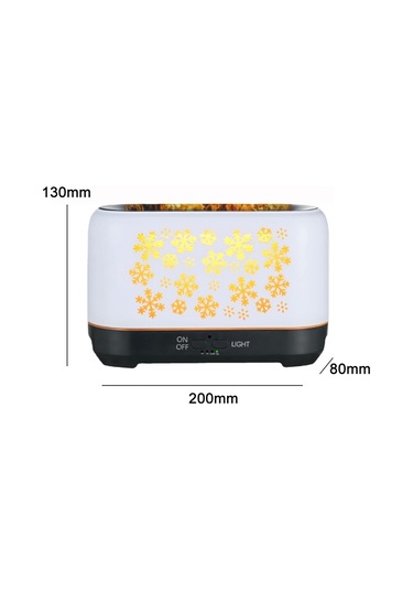 Masaüstü 3d Simülasyon Alev Tütsü Füme Makinesi Nemlendirici, Renk: Beyaz Abd Tak