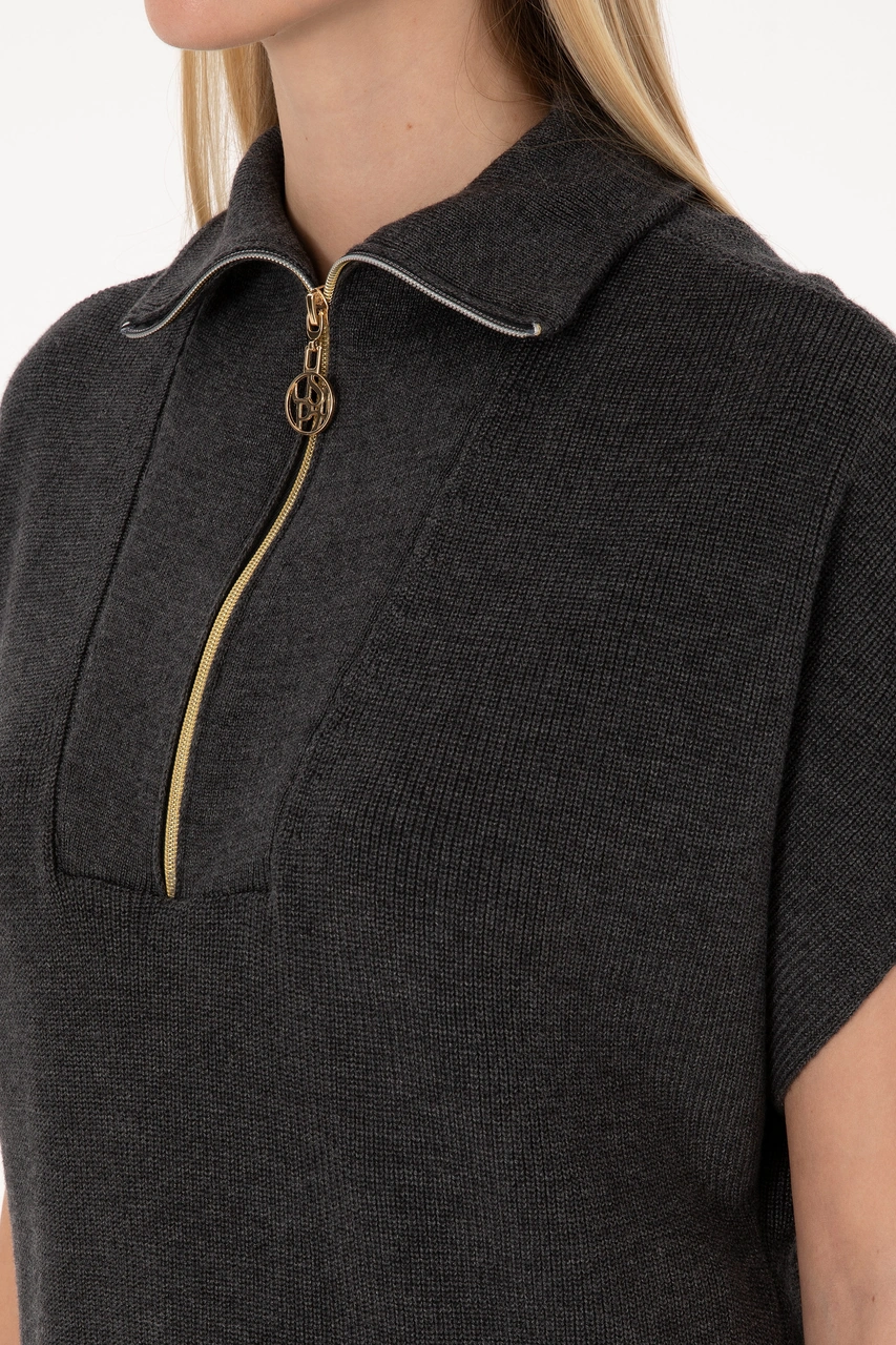 U.s. Polo Assn. Kadın Antrasit Melanj Süveter 50317570-vr081 Antrasıt Melanj