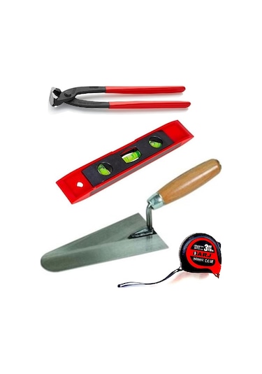 Harç sıvacı malası 25cm Betoncu Kerpeteni Su Terazisi 3mt set