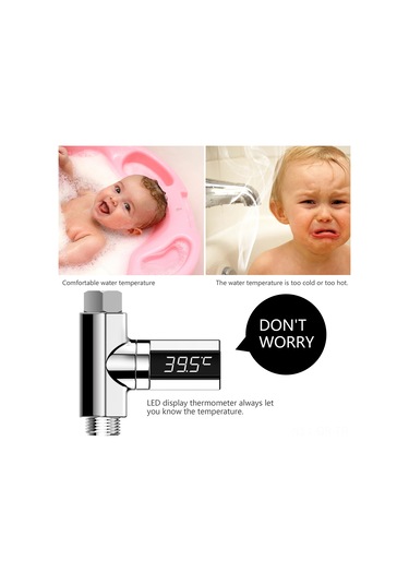 Singree Su Sicaklığı Monitörü Led Ekranlı, Akıllı Şişe Termometresi, Pili Gerektirmeyen, Gümüş Renk, 5-85 C Aralığı