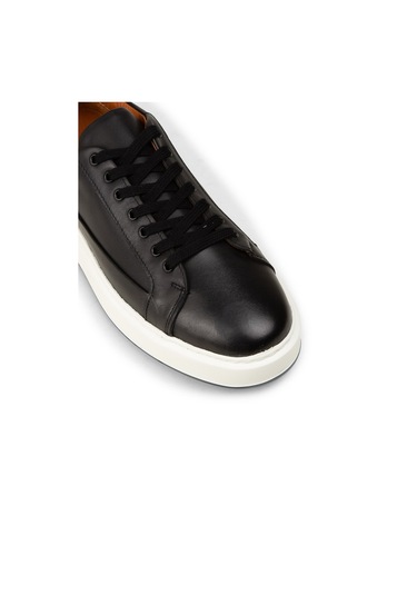 Deery Erkek Siyah Hakiki Deri Sneaker Ayakkabı - E4482msyhc01