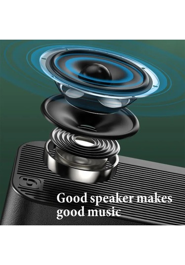 Conventions1 Kablosuz Bluetooth Hoparlör Led Ekran Stereo Bas