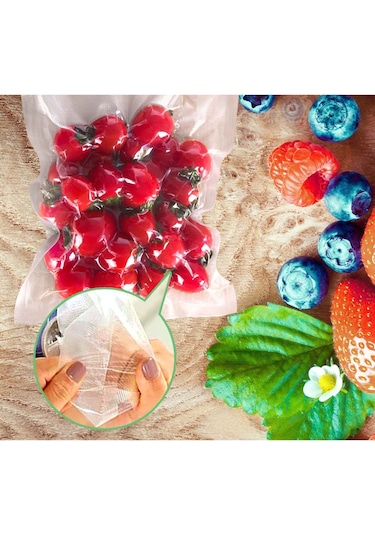 Stilea Vakum Makinası Poşeti Tırtıklı Vakum Poşeti 20X30Cm