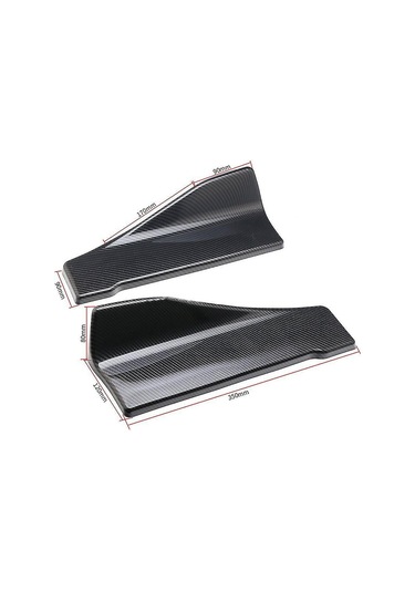 Jeemson 2 Adet Universal Araba Tampon Spoilerı - Karbon Fiber Gösterişli Siyah Arka Dudak Akışkanlığı Ayırıcı - 6035 Modeli