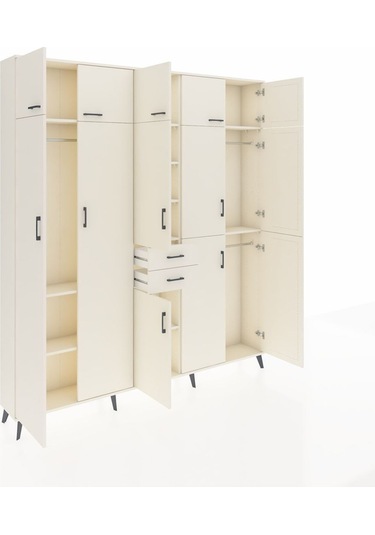 Arges Dolap 10 Raflı 2 Çekmeceli 3 Askılı 220x30x243 Aytaşı-aytaşı/aytaşı Aytası/aytası