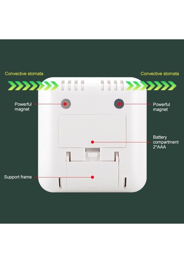 Ts-9909-b Çok İşlevli Büyük Ekran Ev Tipi Termometre Higrometre Siyah