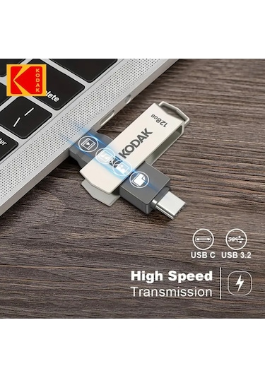.  Kodak K273  32 GB Type-C ve Usb 3.2 Type-C Çift Giriş Otg Flash Bellek