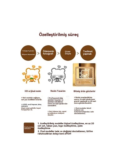 Aurora 3d Kalemlik Gece Lambasıyaratıcıilham Ahşap - Şeffaf