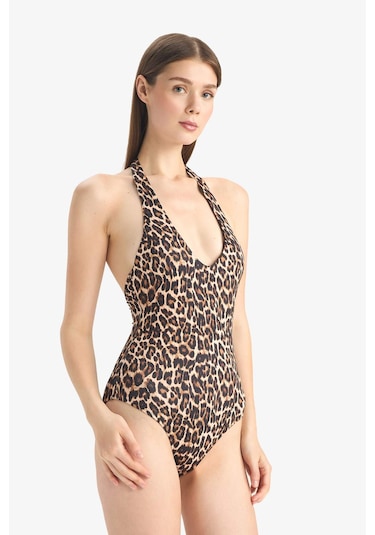 DeFacto Leopar Desenli Mayo-Fall in Love D4048AX25SPBK81 Siyah