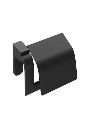 Maxiflow F1 Siyah Serisi Wc Kapaklı Kağıtlık Krom