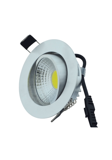 Horoz Electric Lilya 5w 6500k Cob Led Spot Armatür Mat Krom 2'li Set Hareketli Başlık & Alüminyum Gövde 2