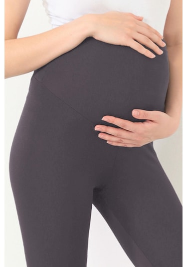Füme Esnek Yüksek Bel Hamile Tayt