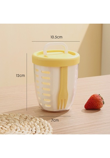 Yaozixa Taşınabilir Meyveli Yoğurt Kasesi - Pratik Kahvaltı Ve Hafif Öğün İçin Kapaklı Yeşil