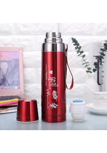 Kapris Çift Katlı Paslanmaz Çelik Termos Kırmızı 750 Ml Kap-288 Kırmızı