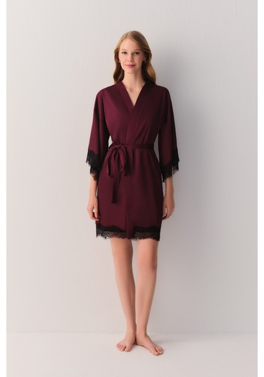 Suwen Helena Kısa Sabahlık St4445615080 Mürdüm