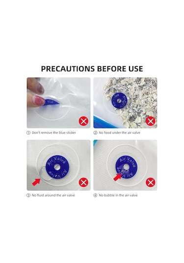 35pcs Vakumlu Gıda Saklama Torbası Yeniden Kullanılabilir Vakumlu Kapatma Torbaları 3 Boyutlu 1 El Pompası 4 Pişirme Klipsi