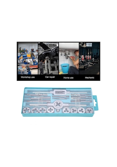 20 Parça Diş Açma Kılavuz Pafta Takımı Seti