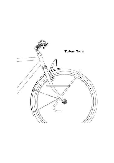 Tubus Tara Lowrider Çelik (CrMo) Ön Bagaj Siyah