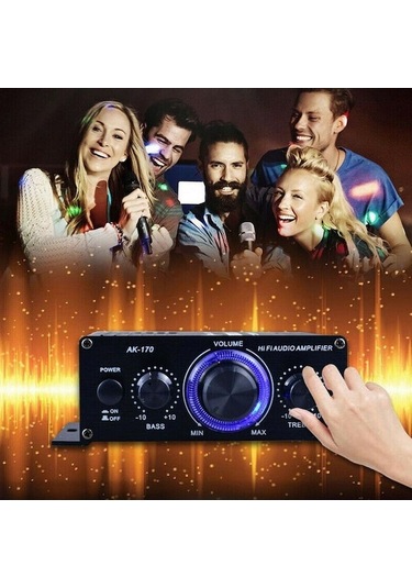 Didadodo Ak-170 Kablosuz Hifi Amplifikatör, 200w+200w, Rca Girişli, Rca Girişli