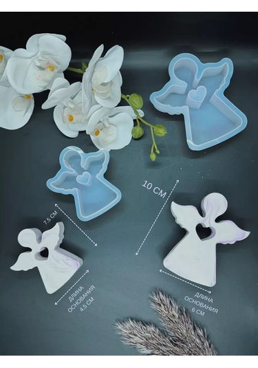 Galinacandles Alçı Kalıbı, Melek Mumluk Kalp Silikon Kalıp 205063978