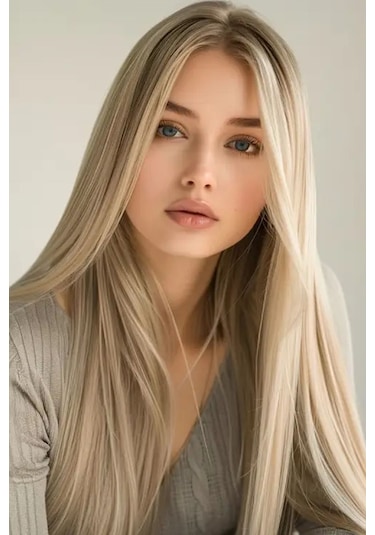 Caş Dekorasyon Isıya Dayanıklı Yıkanabilir Yarımay Çıtçıt Saç -16 -bal Köpüğü- Düz-60 Cm- 110 Gr Bal Köpüğü