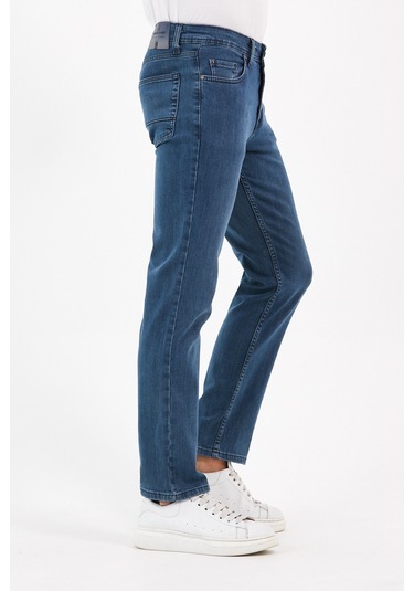 Digital Jeans Normal Kesim Fermuarlı Geniş Paça Yüksek B Açık Yeşil Açık Gri