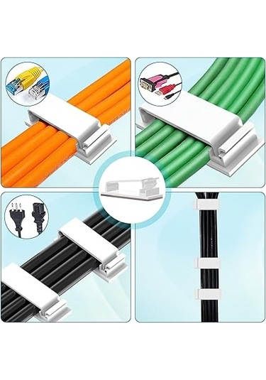 10 Adet Kendinden Yapışkanlı, Tutma Yeri, Tutucu, Dayanıklı Tutma Klipsleri, Tv İçin