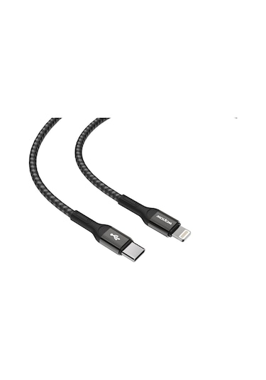 Reedark Wopow Wx09 1.2m Nylon Örgülü Kablosu - 3a Akım, İphone Uyumlu 12 20w Hızlı Şarj, Usb-c Pd, Gri Uç+siyah Tel