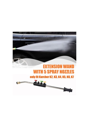 Symbee Geniş Açılı Metal Uzatma Çubuğu Ve 5 Nozul Seti İle K Serisi Basınçlı Yıkama Makineleri İçin Çok Renkli