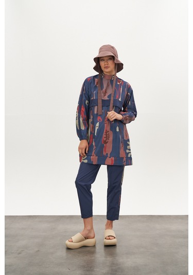 Lia Desen Tesettür Mayo Mavi Kısa Mavi