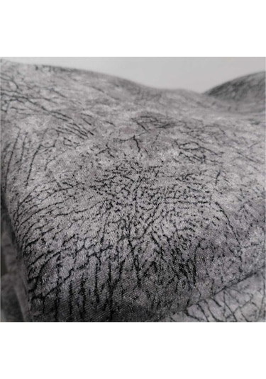 Koyu Gri Süngerli Damar Desenli Ve Parlak Koltuk Çekyat Örtüsü