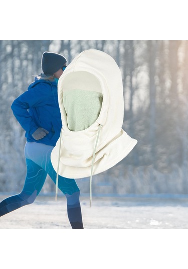 Suntek Balaclava Kayak Bandanası Snowboard Yürüyüşü Beyaz Beyaz
