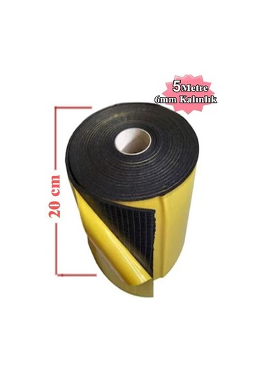 Araç Oto Ses Isı Yalıtım 20cmx5metre 6mm Yapışkanlı Kauçuk