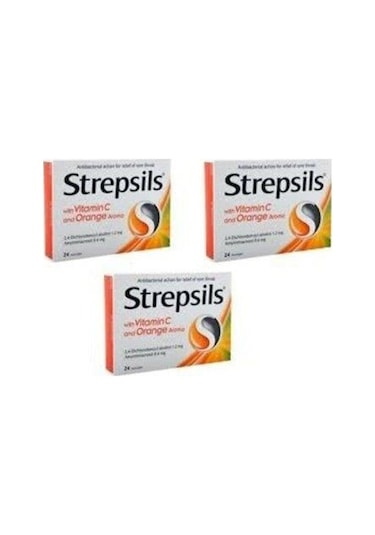 Strepsils Vitamin C Portakal Aromalı 24 Adet x 3 Kutu