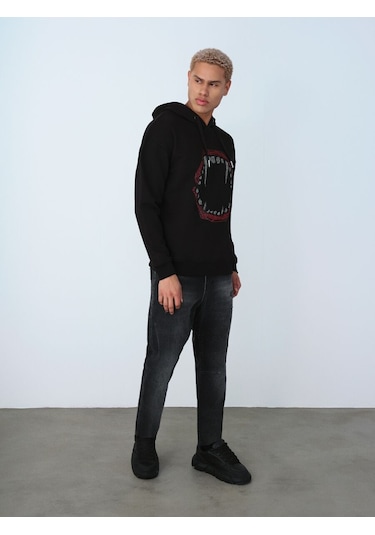 LOFT Oversize Erkek Sweatshirt Lf2036919 Q1.v1 Siyah