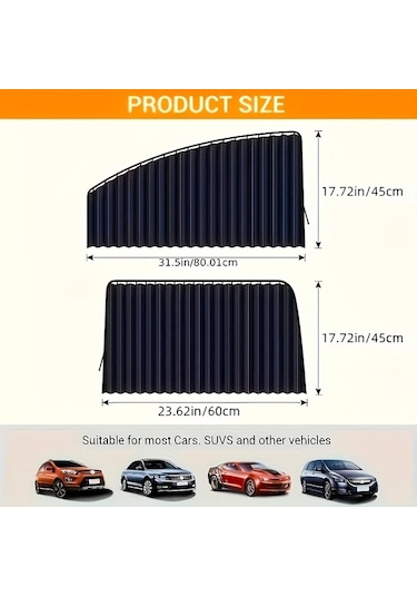 Dashanshop Portable Ayarlanabilir Rear Window Güneşlik - Uv Korumalı Ve Isı Azaltıcı, Araçlar İçin