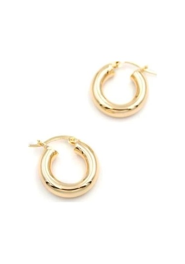 Küçük Boy Halka Küpe - Altın Çok Renkli