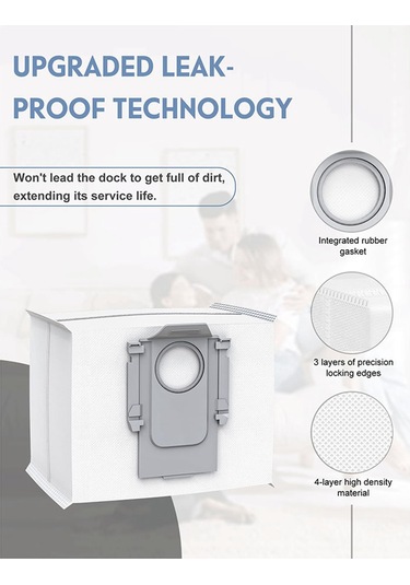 Leasetake Roborock S8 Pro Ultra Robot Süpürge Aksesuarları Ana Yan Fırça Hepa Filtre Paspas Bezi Toz Torbaları Yedek Parçalar