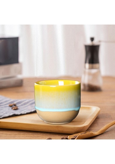 Suntek Magideal Seramik Bardaklar 150 Ml Japon Tarzı Sake Kupa Sarı