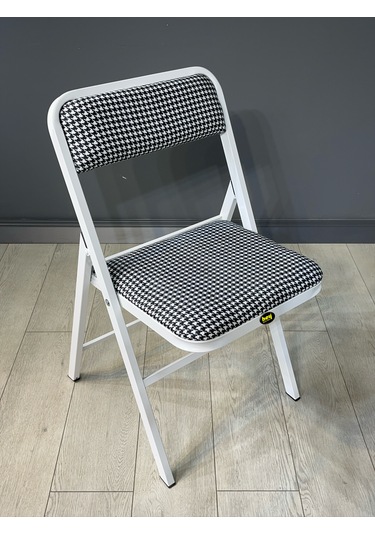 Hey 2'li Katlanır Kamp Sandalyesi Piknik Sandalye Kazayağı Beyaz Beyaz - Siyah