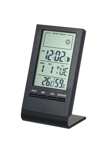 Kangvka Cx-220 Siyah Mini İç Mekan Termometre - Nem Ölçer, Lcd Ekran, Zaman/tarih Gösterimi, Hava Tahmini, / Desteği Pil Dahil Değil