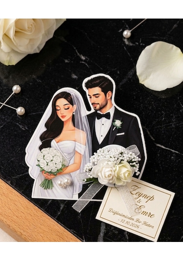 Evren Hediyelik -hem Kına Gecesi-hem Nikah İkili Takım-100 Adet