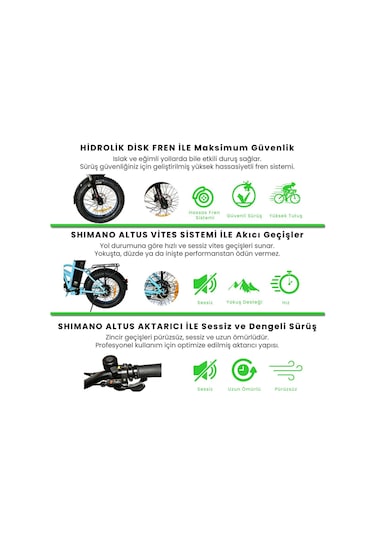 Roxform R-200 Pro Elektrikli Katlanabilir Bisiklet 10ah Shimano Altus Hidrolik Fren Şehir Bisikleti Titanyum Mavi