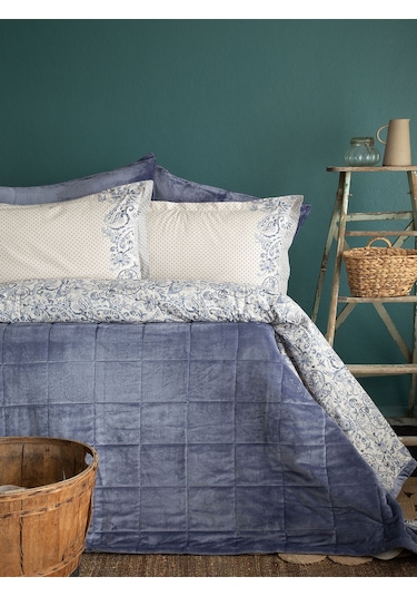 Bedline Wellsoft Kapitone Yatak Örtüsü Seti Çift Kişilik Lauren Blush