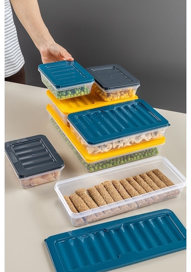 Meleni Home 24 Parça Mikrodalga Uyumlu Saklama Kabı 2x2400 ML 4x1200 ML 6x1170 ML 12x600 ML Antrasit